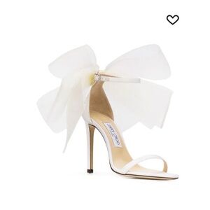 Jimmy Choo Bridal Aveline 100 bow-trimmed heels
